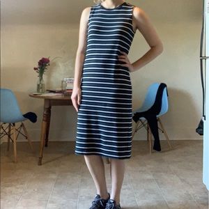 Striped midi dress